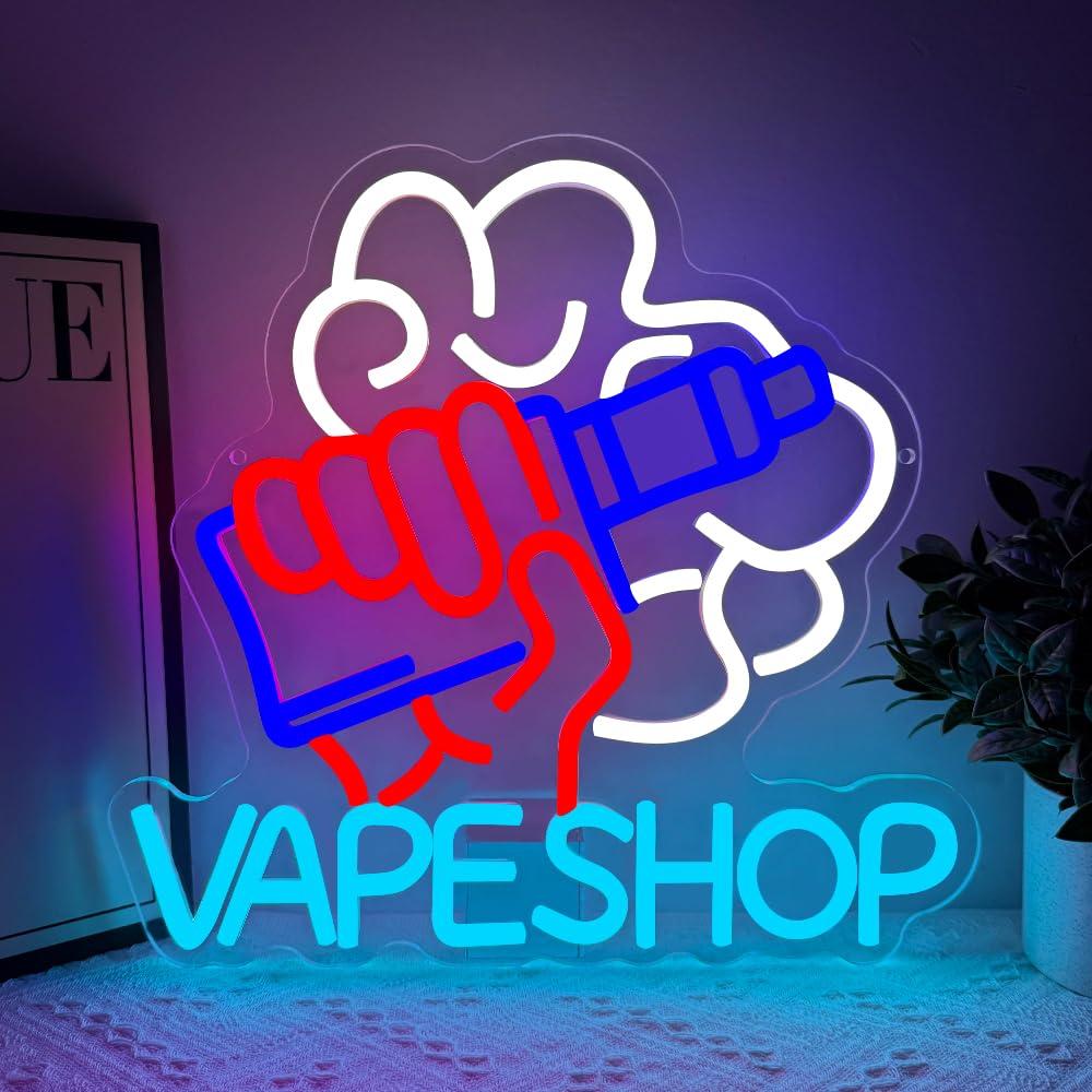 Неоновая вывеска для вейп-шопа – обзор и цена Vaping Store